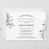 Bläserschwarz und Weiß Wir tippten den Knoten-Empf Einladung (Vorderseite)