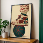 Bläserskull-Top-Sneakers auf Basketball Poster