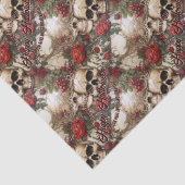 Bläserskulls Rote Rosen Gothic Wedween Seidenpapier (Detail)