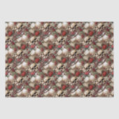 Bläserskulls Rote Rosen Gothic Wedween Seidenpapier (Vorderseite)