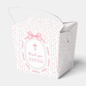 Bläsertaufe aus rosa Bugband Geschenkschachtel (Rückseite)