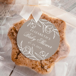 Bläsertaupe Babydusche Runder Aufkleber