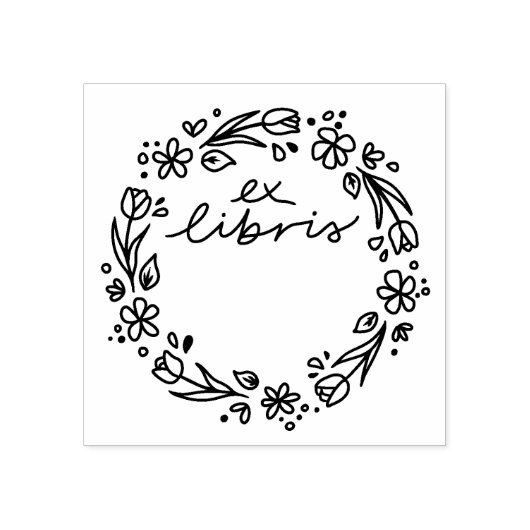 Bläsertulpe ex libris book Briefmarke Gummistempel (Prägung)