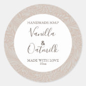 Bläservattern für individuell anpassbare Soap Labe Runder Aufkleber (Vorderseite)