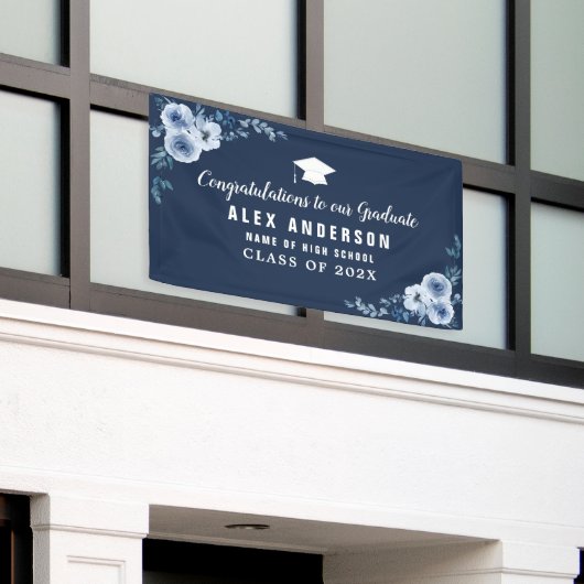 Bläserweißer Abschluss Banner (Äußeres Gebäude)