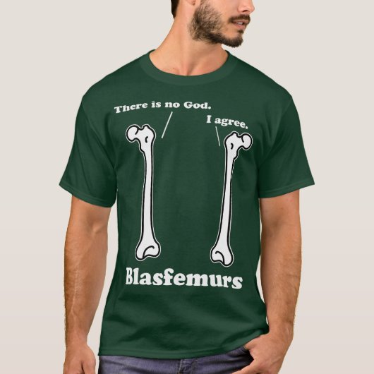 Blasfemurs Grammar Pun Punny Biology Funny Gift T-Shirt (Vorderseite)