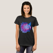 Blasiger blauer Kampffisch T-Shirt (Vorne ganz)