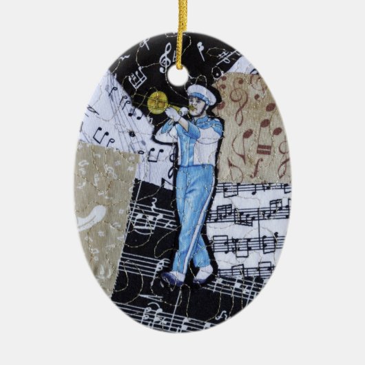 Blaskapelle-Musik-Verzierung Keramikornament (Vorne)