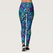 Blasmuster 02.b DBlue BG Leggings (Rückseite)