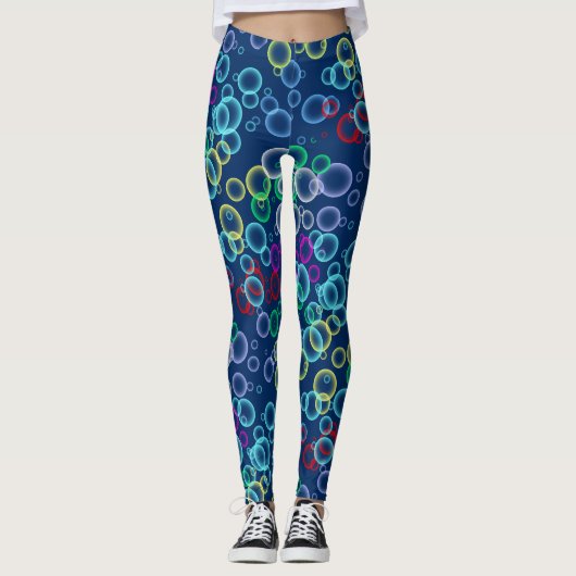 Blasmuster 02.b DBlue BG Leggings (Vorderseite)