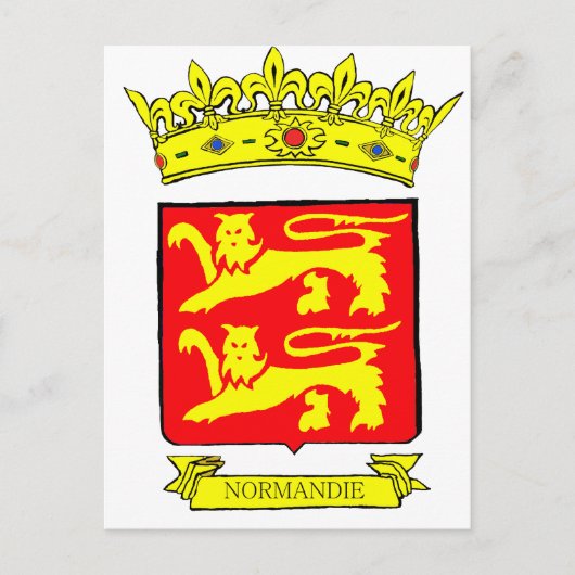BLASON NORMANDIE POSTKARTE (Vorderseite)