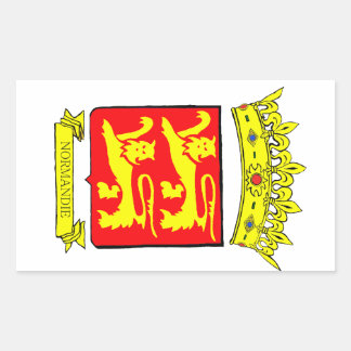 BLASON NORMANDIE RECHTECKIGER AUFKLEBER