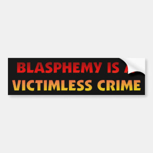 Blasphemie-Verbrechen ohne Opfer Autoaufkleber