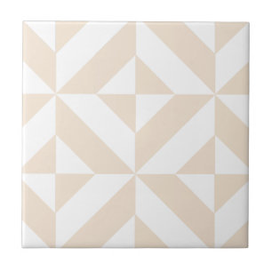 Blass Beige Geometrisches Deco-Würfelmuster Fliese