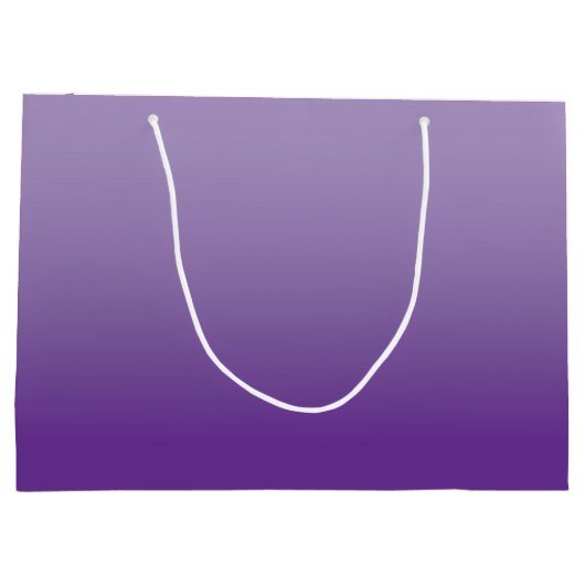 Blass bis Royal Lila Ombre Große Geschenktüte (Rückseite)