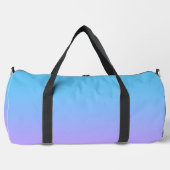 Blass Blau bis Lavender Ombre Gradient Muster Duffle Bag (Vorderseite)