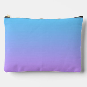 Blass Blau bis Lavender Ombre Gradient Muster Zubehörtasche