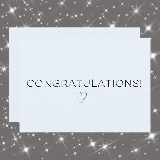 Blass Blau Eleganter Jeder Anlass Glückwunsch flac Karte