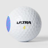 Blass Blau & Lavendel Wave Gestell Golfball (Logo)