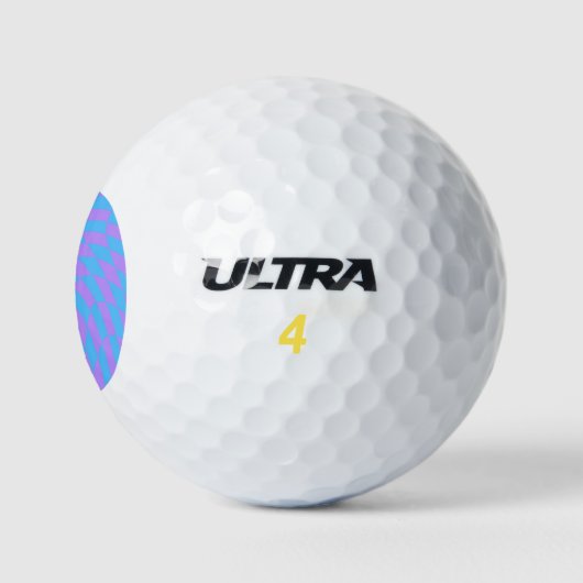 Blass Blau & Lavendel Wave Gestell Golfball (Logo)