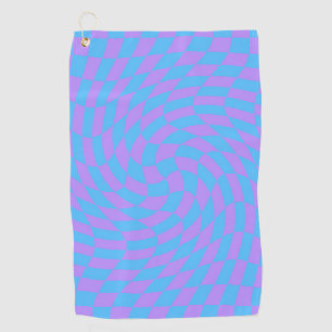 Blass Blau & Lavendel Wave Gestell Golfhandtuch