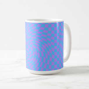 Blass Blau & Lavendel Wave Gestell Kaffeetasse