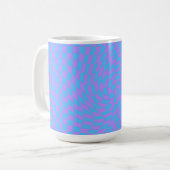 Blass Blau & Lavendel Wave Gestell Kaffeetasse (Vorderseite Links)