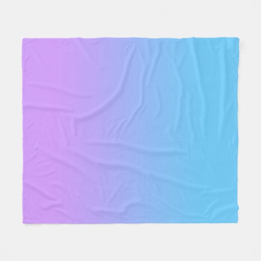 Blass Blau und Lavender Linear Ombre Gradient Must Fleecedecke (Vorderseite (Horizontal))