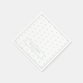 Blass-blaue kleine Herzmuster auf weißer Hochzeit Serviette (Ecke)