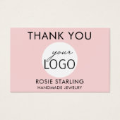 Blass-Blauer Schmuck-Logo Vielen Dank für Ihre Auf (Vorderseite)