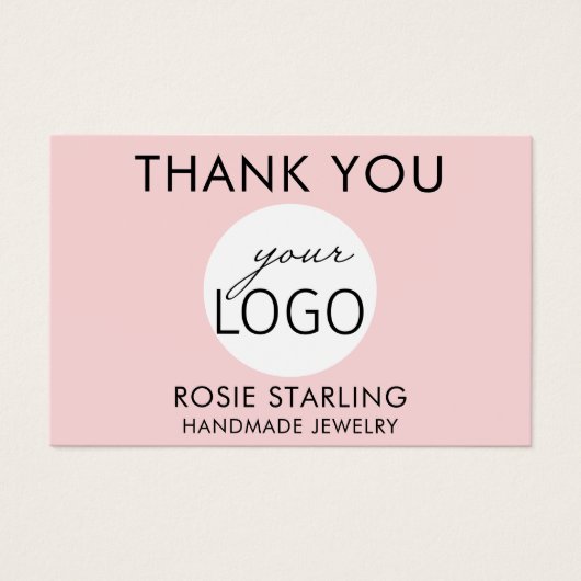 Blass-Blauer Schmuck-Logo Vielen Dank für Ihre Auf (Vorderseite)