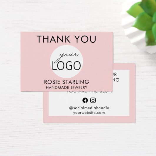 Blass-Blauer Schmuck-Logo Vielen Dank für Ihre Auf (Schreibtisch)