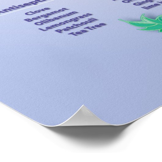 Blass Blue Aromatherapie Diagramm Poster (Ecke)