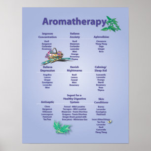 Blass Blue Aromatherapie Diagramm Poster