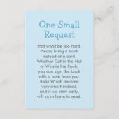 Blass Blue Book Request Boy Baby Dusche Begleitkarte (Vorderseite)