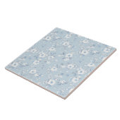 Blass Blue Country Stil Blumenmuster Fliese (Seite)