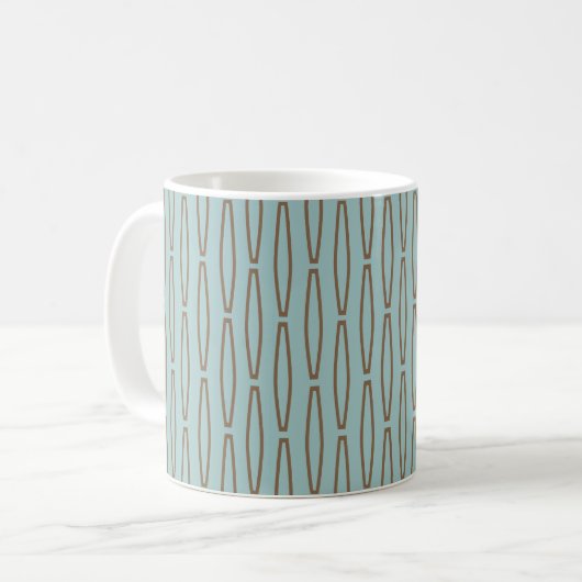 Blass Blue Geometric Repeat Coffee Tasse (Vorderseite Links)
