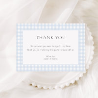 Blass Blue Gingham Classic Boys Baby Shower