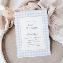 Blass Blue Gingham Classic Boys Baby Shower