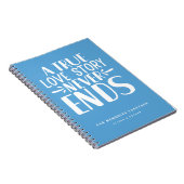Blass Blue Liebe Story Ends Keepake Notebook Notizblock (Rechte Seite)
