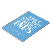 Blass Blue Liebe Story Ends Keepake Notebook Notizblock (Linke Seite)