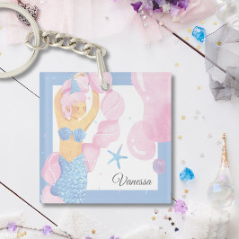 Blass Blue & Pink Mermaid Party Adventure Schlüsse Schlüsselanhänger