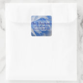 Blass Blue Rose - Rücksendeadresse Quadratischer Aufkleber (Tasche)