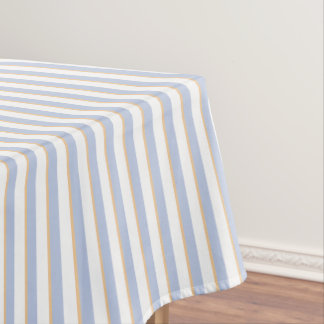 Blass Blue und Orange Streifen Tableclout Tischdecke