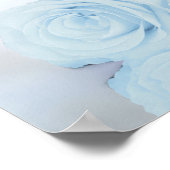 Blass dunkelblaue Rose 6 Tabelle Hochzeitstabelle Poster (Ecke)
