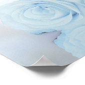 Blass dunkelblaue Rose 6 Tabelle Hochzeitstabelle Poster (Ecke)