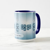 Blass eisblauer Kreis Platin- Orb Tasse (VorderseiteRechts)