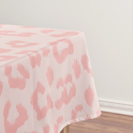 Blaß erröten rosa Leopard-Druck Tischdecke (Beispiel)