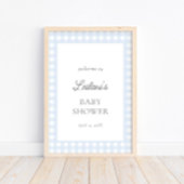 Blass Gingham Classic Baby Boy Begrüßungszeichen Poster