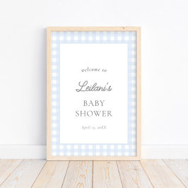 Blass Gingham Classic Baby Boy Begrüßungszeichen Poster